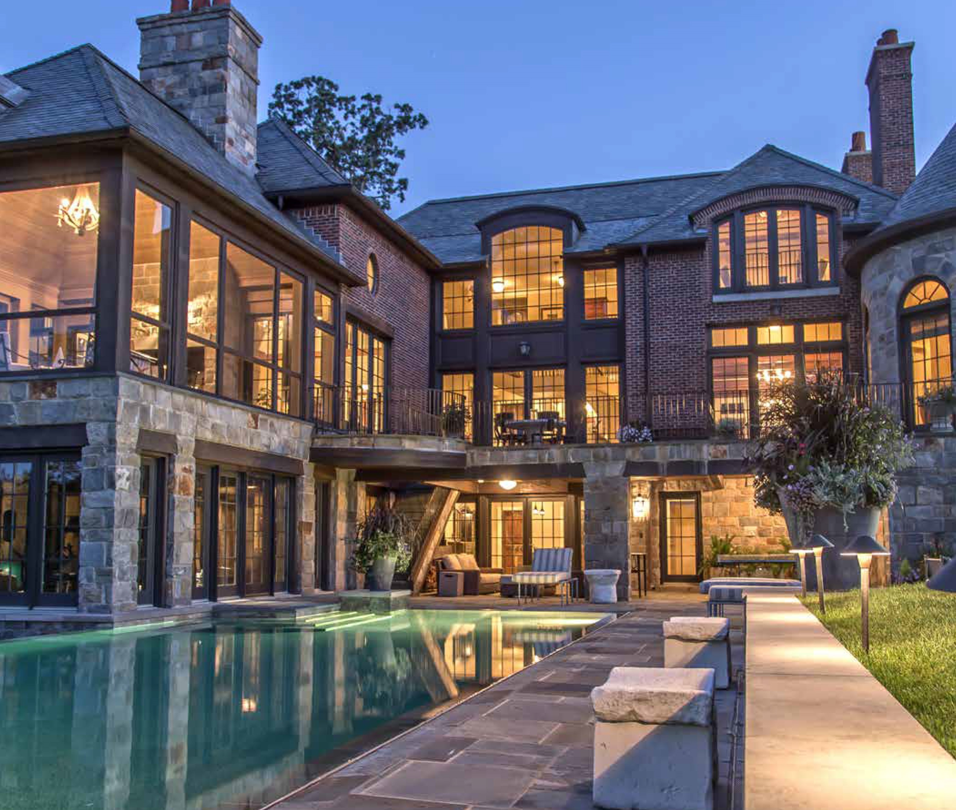 Luxurious French Manor Overlooking Turtle Lake in Bloomfield Township, MI