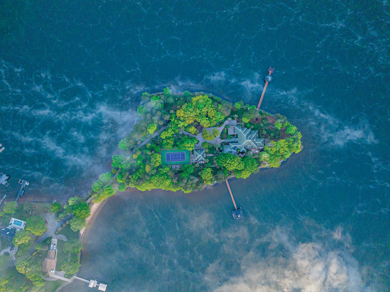 The Crown Jewel of Lake Norman, Merancas Island, is featured on the 