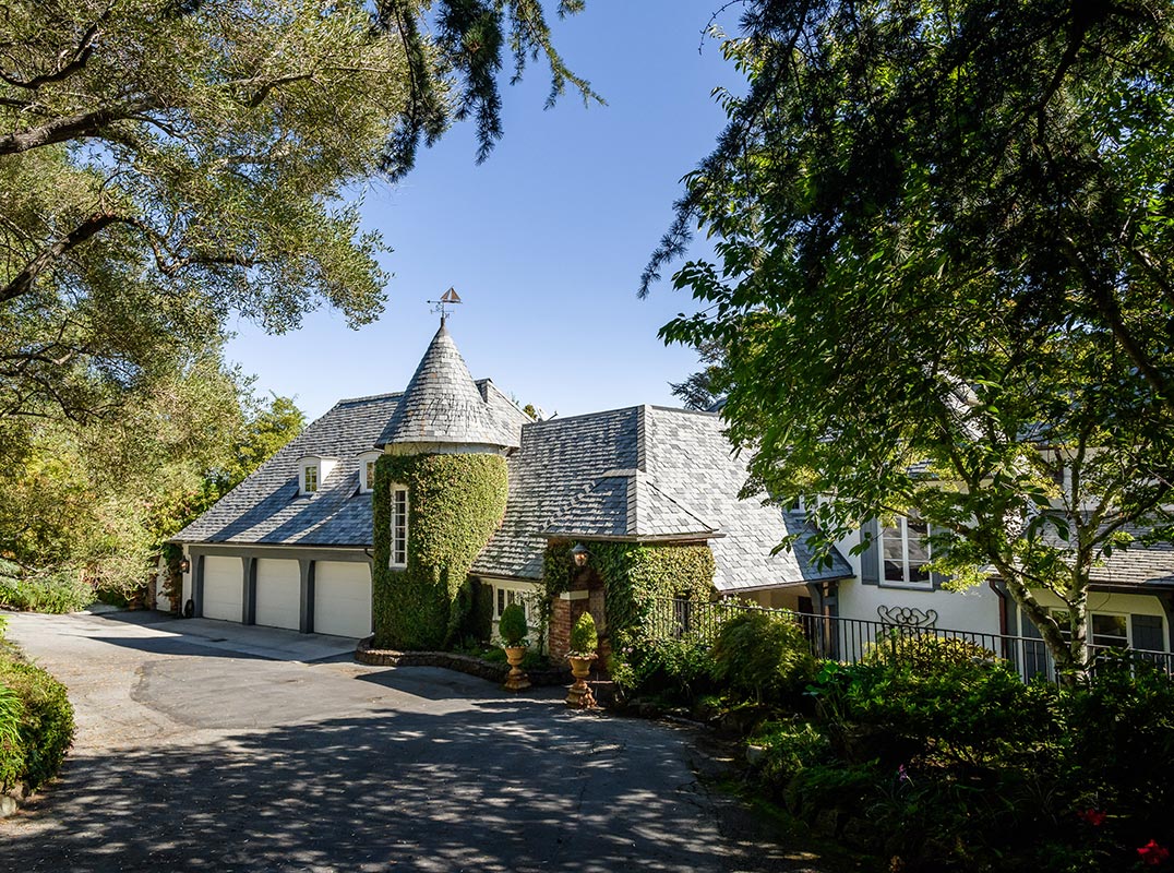 Grand Hillsborough Estate Set on Two Acres with Stunning Panoramic Bay Views.