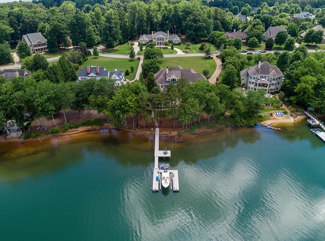 The Carolina Dream nestled on the shores of Lake Norman