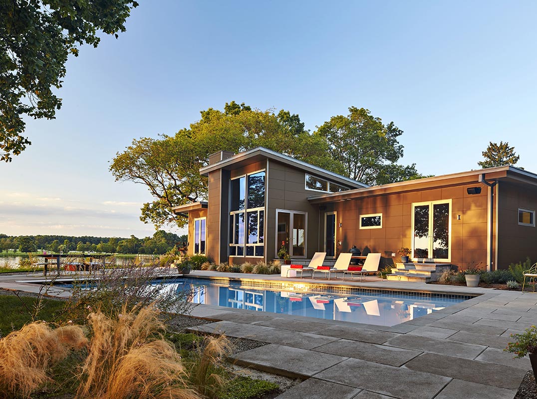 Contemporary Home on 18 Acres with 1,400 ft of Waterfront 