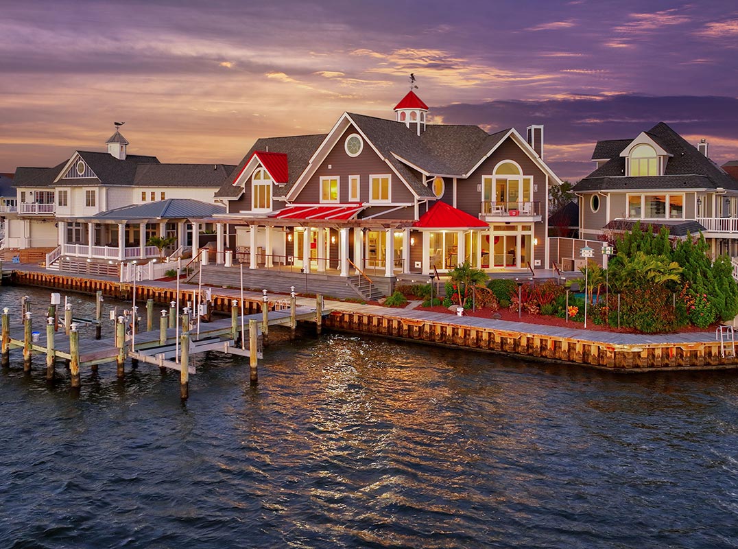 Custom-built Waterfront Home on the Finest Lot in all of Ocean City. 