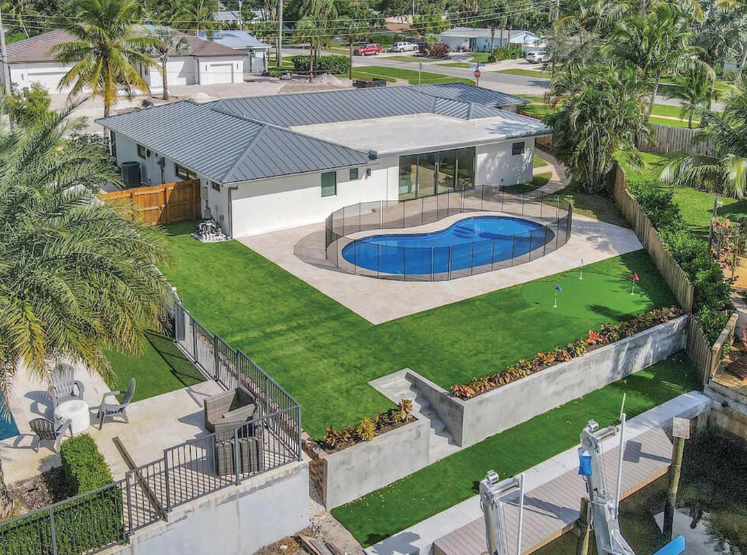 Waterfront Ranch perched on Deep Water Canal