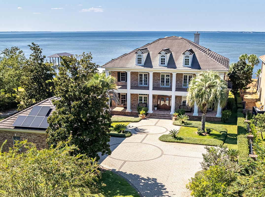 Majestic Bayfront Estate With Custom Details 