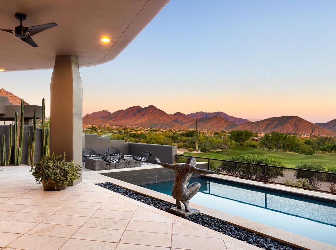 Turn-Key Single-Level Hillside Villa Home nestled on the 18th Fairway of Desert Highlands