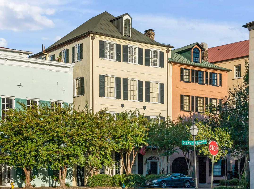 The William Stone House, Circa 1784 Pastel Colored Home on Rainbow Row