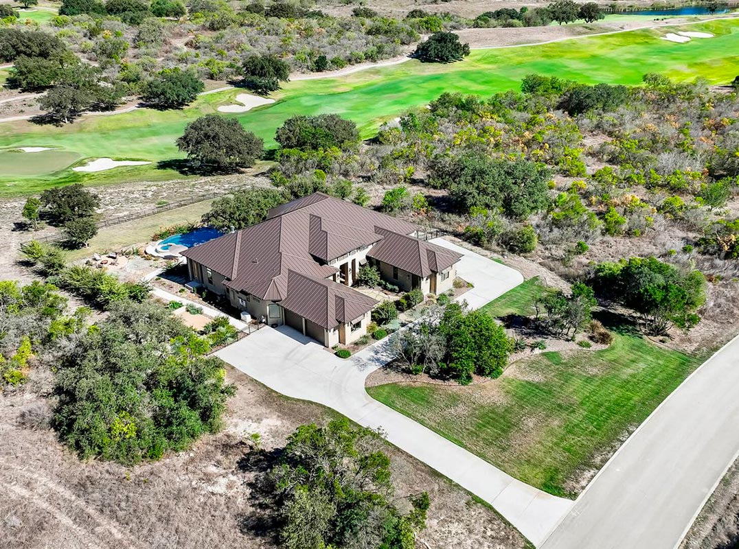 Nestled Gracefully On The 7Th Green Of The Renowned Briggs Ranch Golf Course