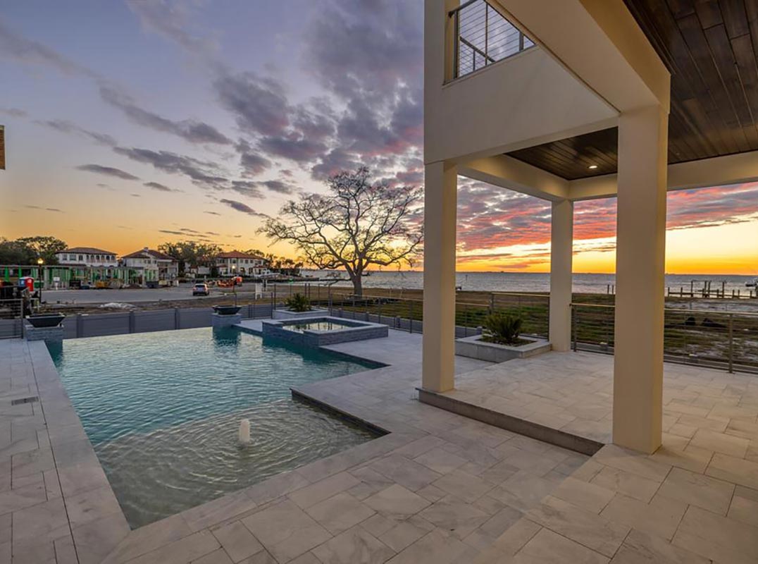 Modern Coastal Sunset Park Construction