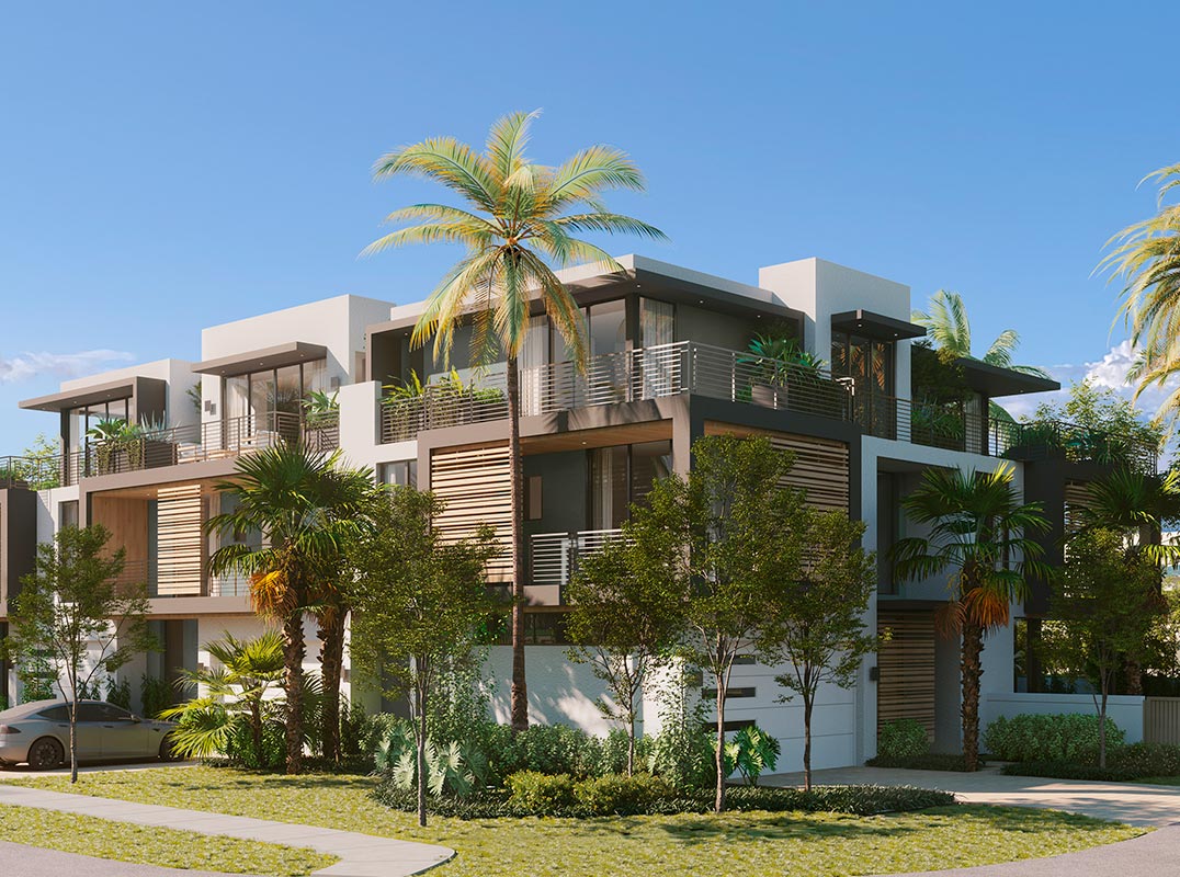 Mirage: 3 New Beachside Townhomes