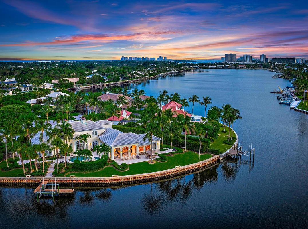Lake Worth Lane Estate with Private Dock