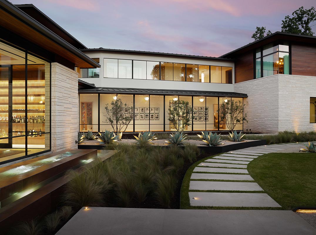 Striking Contemporary Estate with Lake Austin and Canal Frontage 