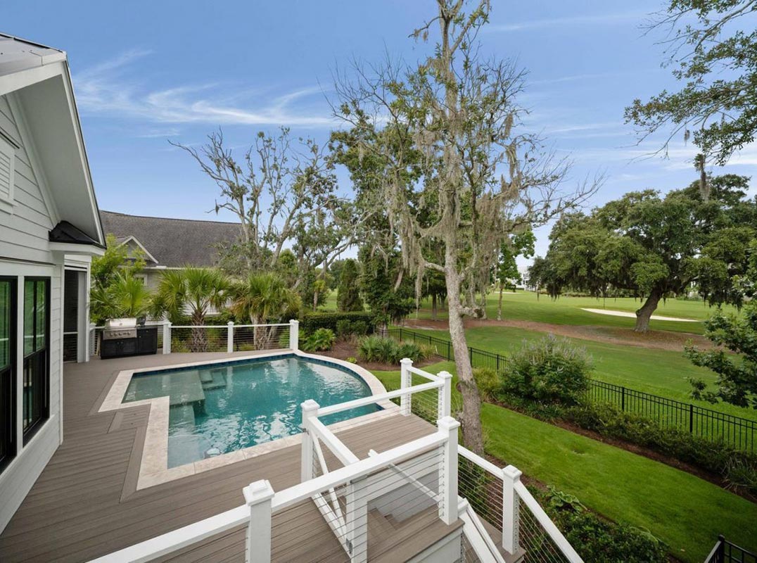 Enjoy Spectacular Daniel Island Golf Course Views from Multilevel Porches