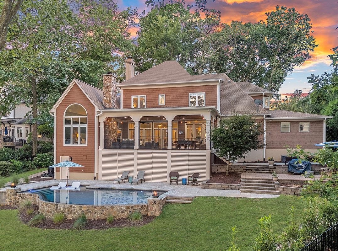 Backyard Oasis with Long-Range Lake Norman Views