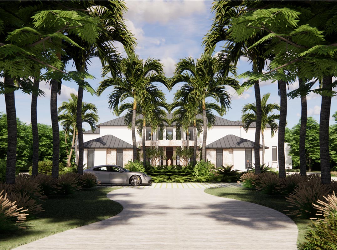 Newly Constructed Estate wtih Intracoastal Frontage