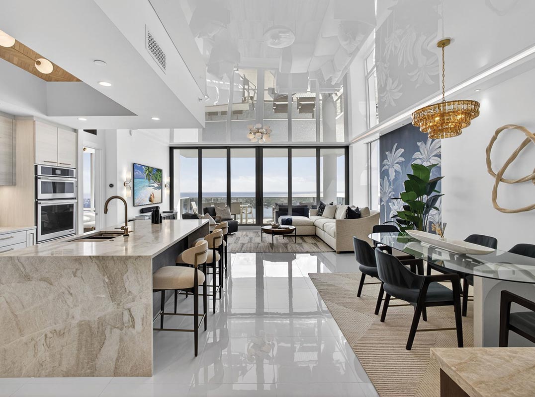 Commanding the 20th Floor of the Iconic Water Club Condominium