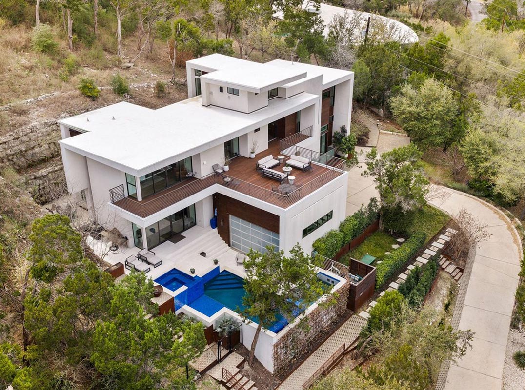 Modern Home In Westlake Hills With Panoramic Canyon Views