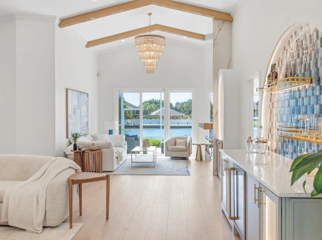 Redesigned CBS Single-Story Courtyard Home in Jonathan's Landing