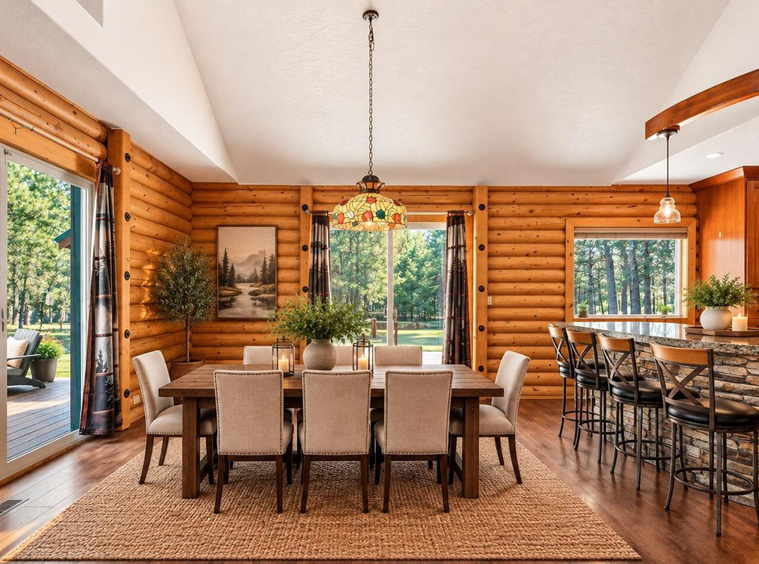 Beautifully Updated Authentic Log Home
