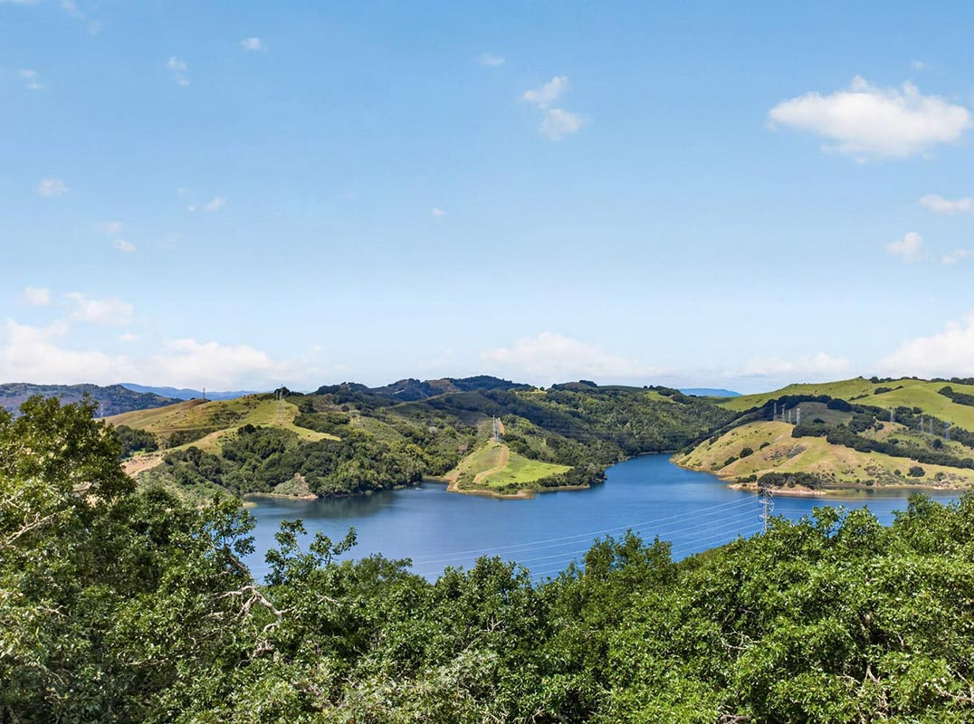 Striking Modern Living Above Briones Reservoir
