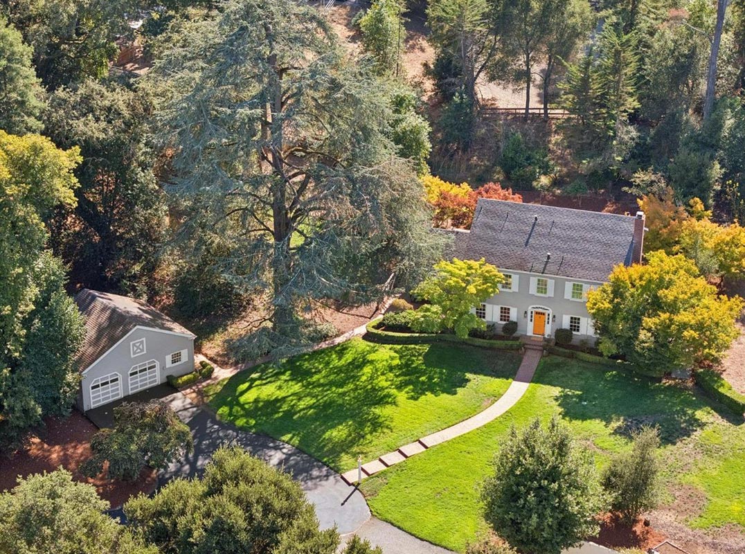 Exceptional Woodside Country Estate with Barn, Pool, and Trail Access