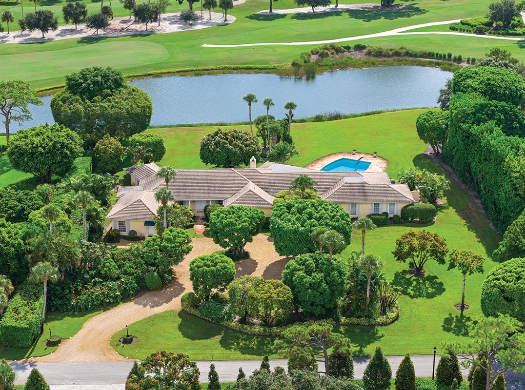 Picturesque Views Across a Tranquil Pond in the Village of Golf