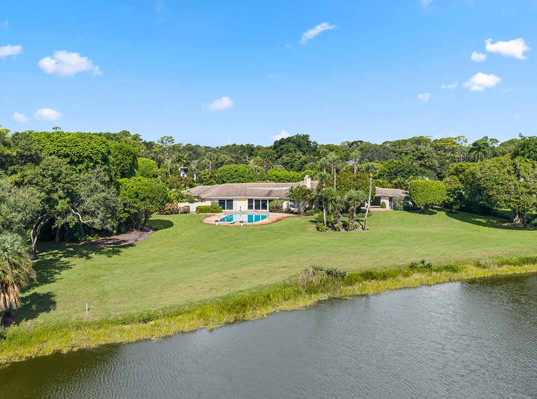 Picturesque Views Across a Tranquil Pond in the Village of Golf