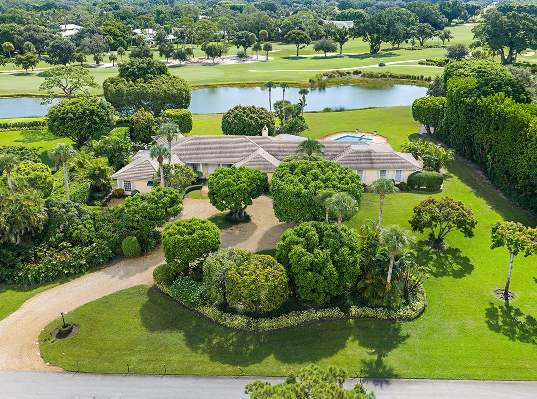 Picturesque Views Across a Tranquil Pond in the Village of Golf