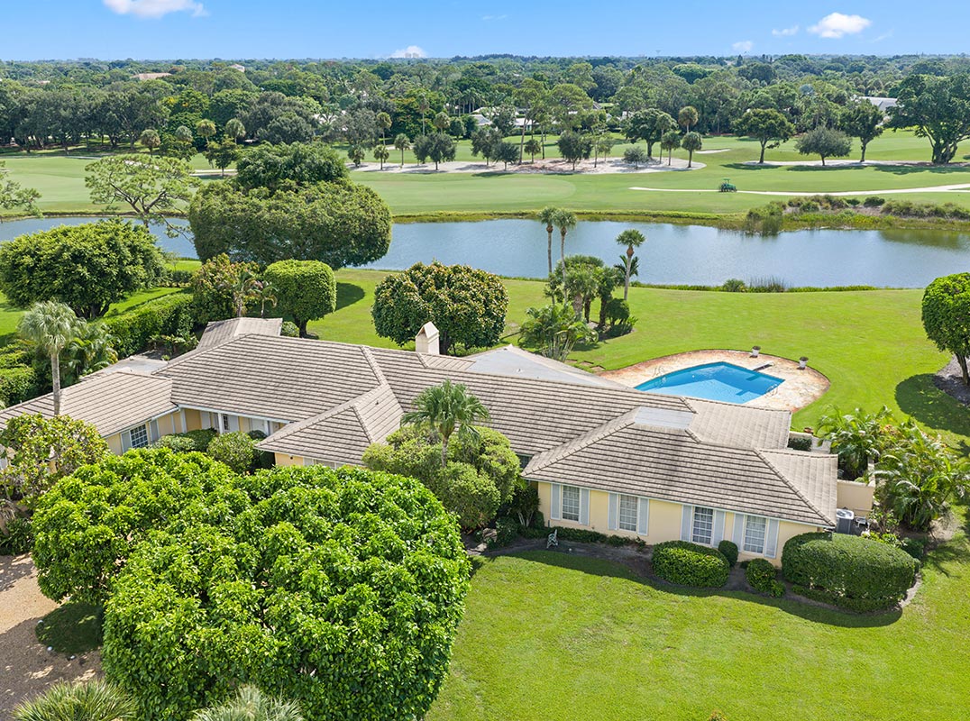 Picturesque Views Across a Tranquil Pond in the Village of Golf