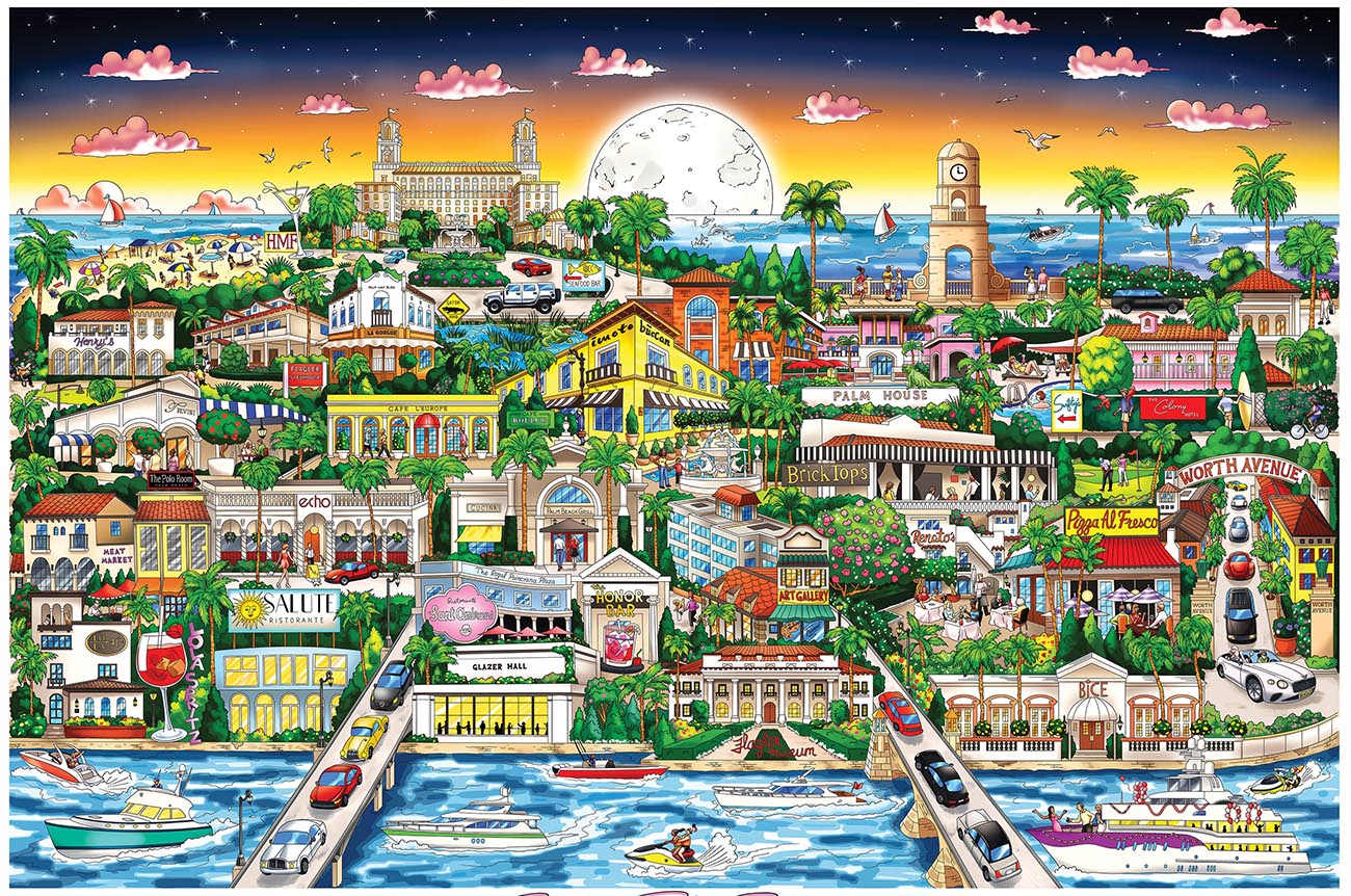 Palm Beach in 3-D: Charles Fazzino Celebrates the Island’s Iconic Style and Dining Scene